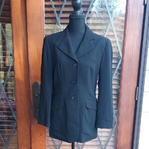 DKNY Donna Karan Suit Jacket Blazer Black Size 4 Vintage